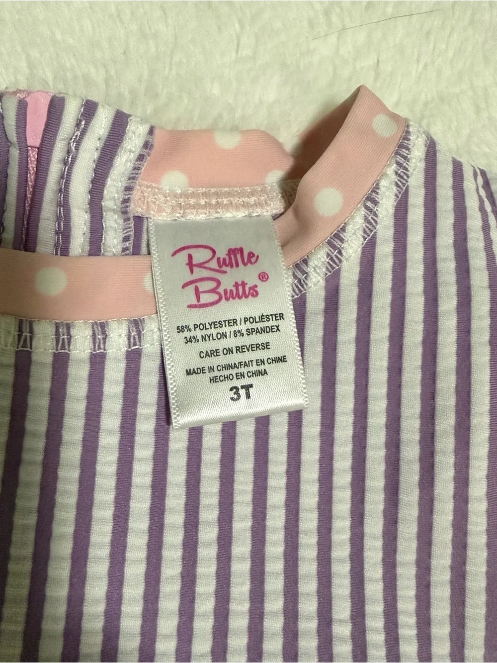 Purple Ruffle Butts Swim size 3t